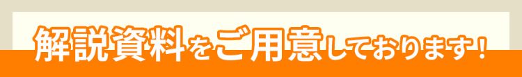 解説資料をご用意しております