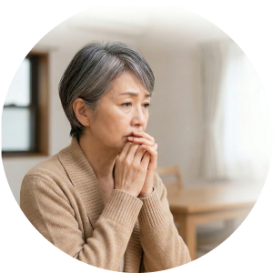 悩みを抱えた女性